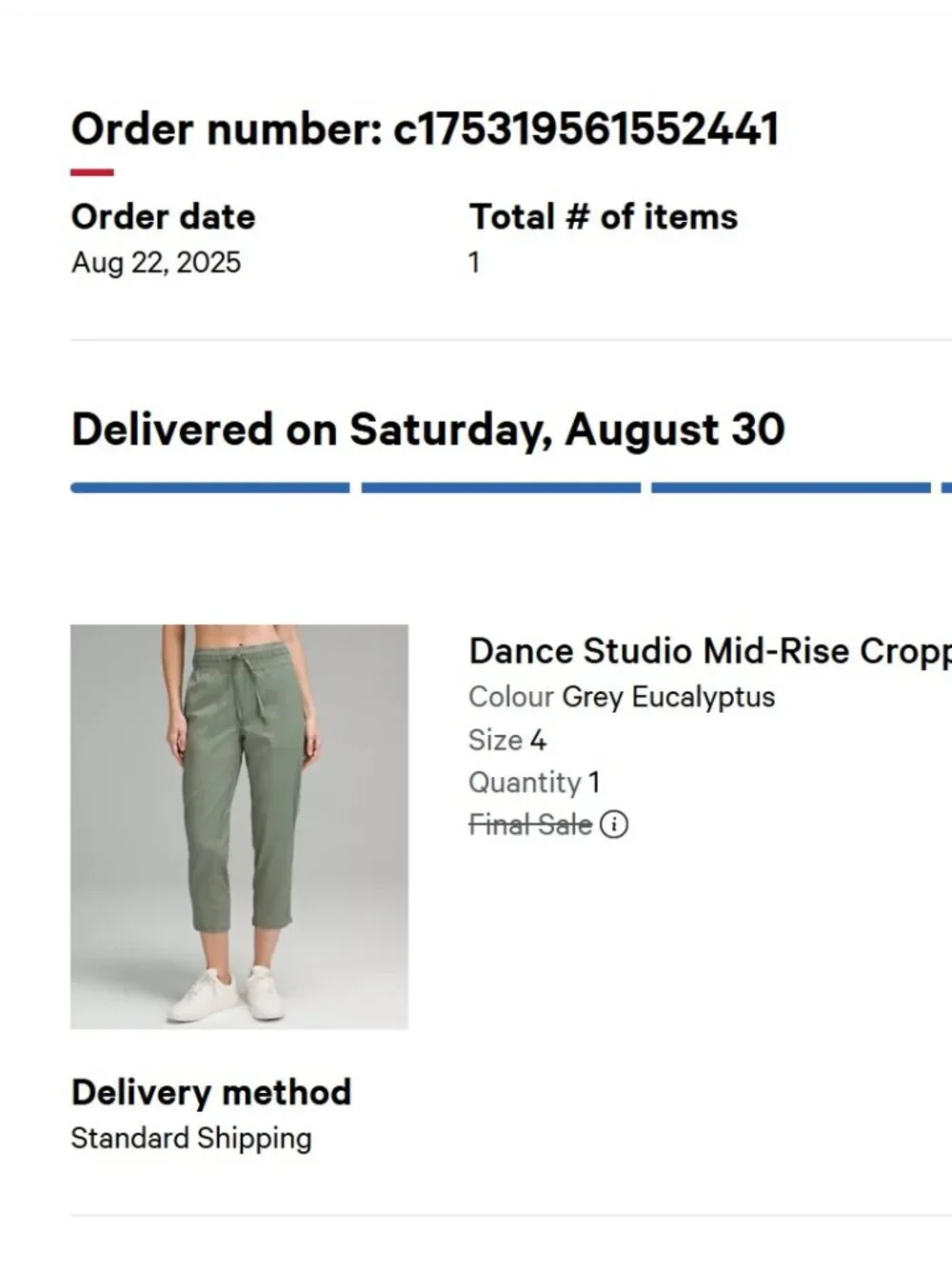 Lululemon Dance Studio Mid Rise Crop Pants